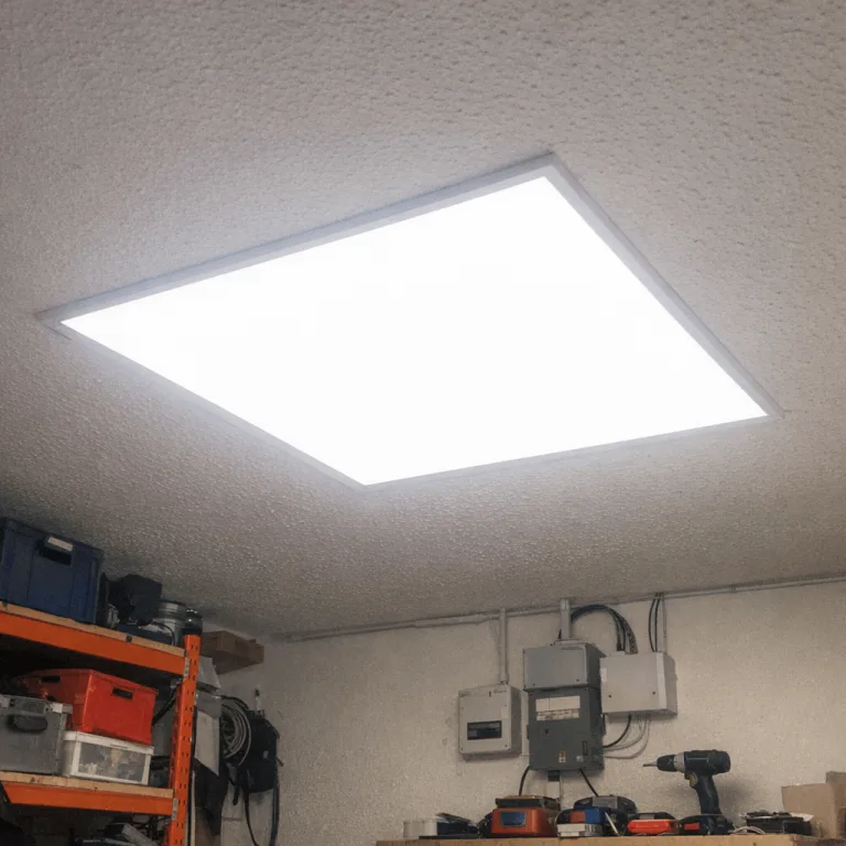 Fertiggestelltes Lichtpaneel an der Decke